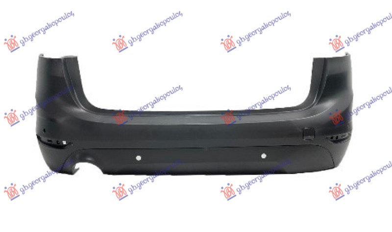REAR BUMPER PRIMED (F46) (W/SINGLE EXHAUST HOLE) (W/PDC)