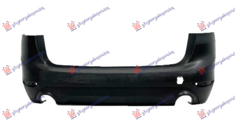 REAR BUMPER PRIMED (F46) (W/TWIN EXHAUST HOLE)