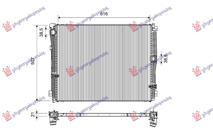 RADIATOR 2.0 PETROL/HYBRID (616x506) (VALEO)