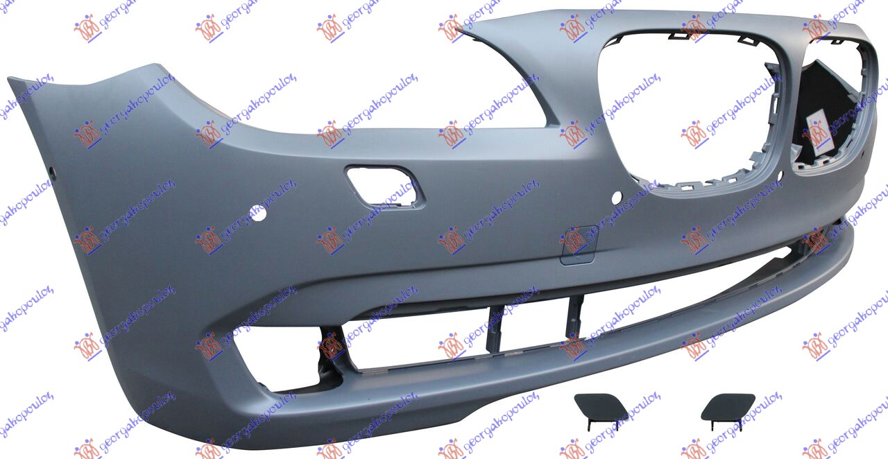 FRONT BUMPER PRIMED (W/6 PDC - WASHER HOLES & CAMERA HOLES)
