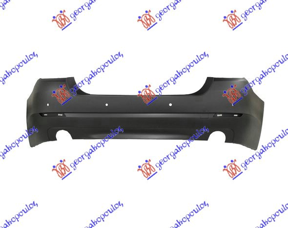 REAR BUMPER PRIMED (W/4 PDC) (2 SINGLE EXHAUST) (A QUALITY)