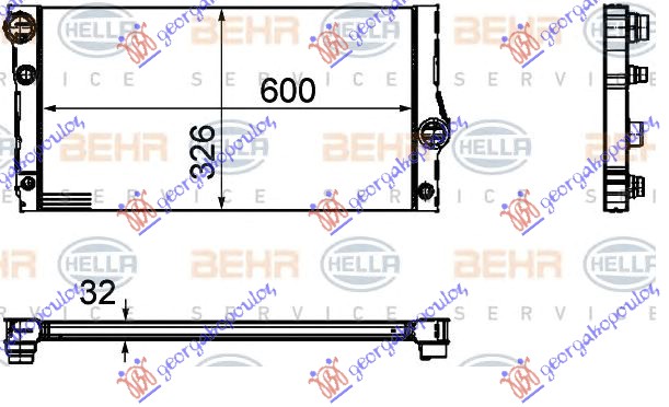 RADIATOR 3.0 535i/HYBRID PETROL (& GT/F07) (600x326x32) (MAHLE PREMIUM LINE)