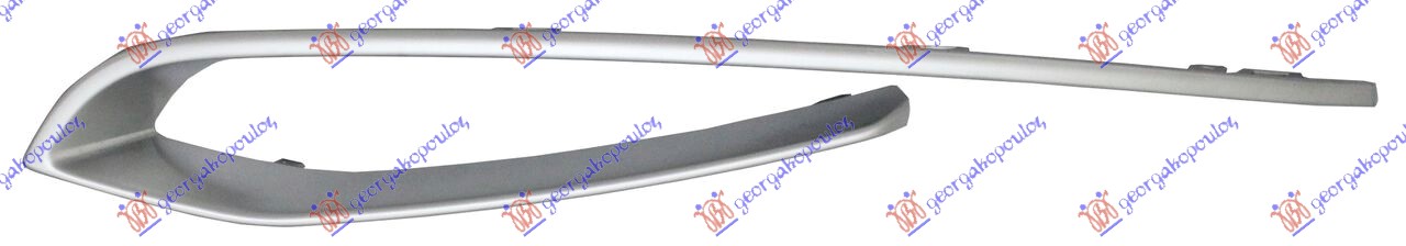 FRONT BUMPER SIDE GRILLE MOULDING (MODERN) SILVER