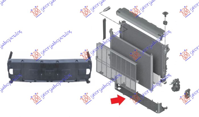 RADIATOR COVER PLASTIC LOWER