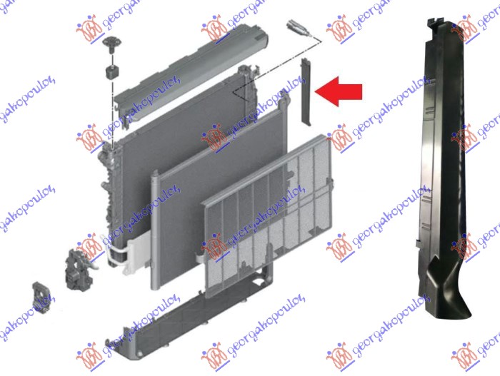 RADIATOR COVER PLASTIC VERTICAL