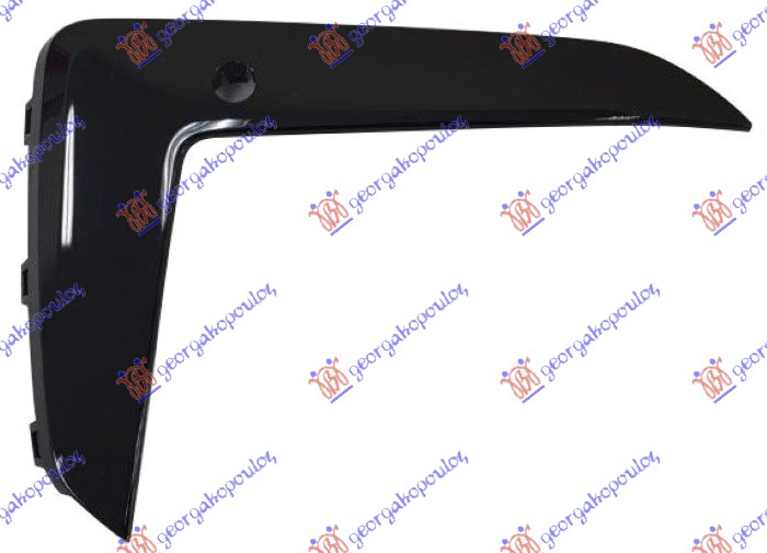 FRONT BUMPER GRILLE MOULDING UPPER POLISHED BLACK (W/PDS) (M-SPORT)