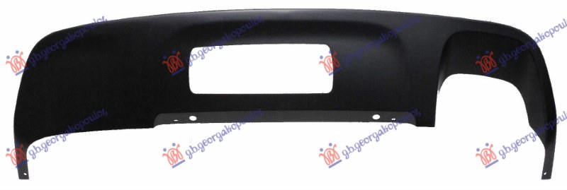 REAR BUMPER SPOILER PRIMED (WITH TOW HOOK HOLE) (WITH ONE TWIN EXHAUST HOLE)