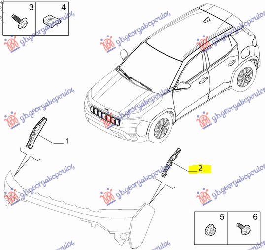 FRONT BUMPER SIDE BRACKET PLASTIC (ORIGINAL)