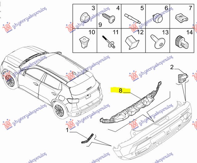 REAR BUMPER ABSORBER (ORIGINAL)