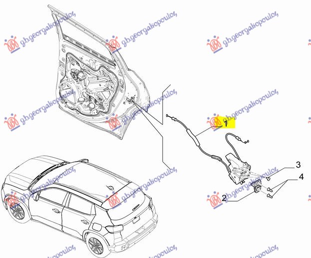 REAR DOOR LOCK (ORIGINAL)
