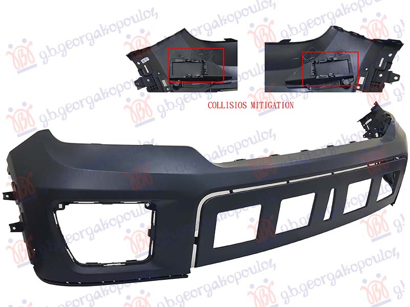 FRONT BUMPER PRIMED (W/2 PDC) (W/COLLISION MITIGATION SYSTEM)