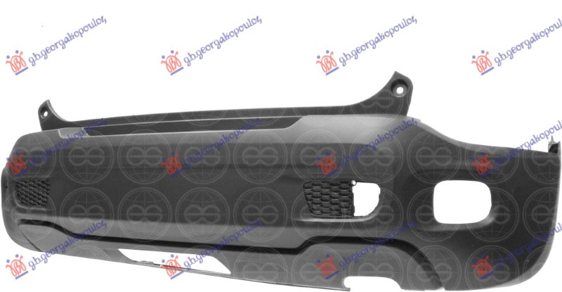 REAR BUMPER (W/FIXED SPOILER) (W/4 PDC CUTTING MARKS) (WITH HITCH HOLE) (A QUALITY)