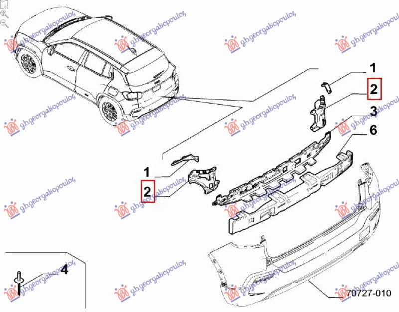REAR BUMPER SIDE BRACKET PLASTIC (ORIGINAL)