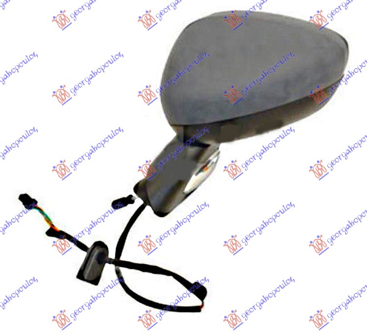 DOOR MIRROR ELECTRICAL HEATED PRIMED (W/SIDE LAMP & SENSOR) (CONVEX GLASS)