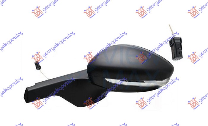 DOOR MIRROR CABLE (W/SIDE LAMP) (2PIN) 2018- (A QUALITY) (CONVEX GLASS)