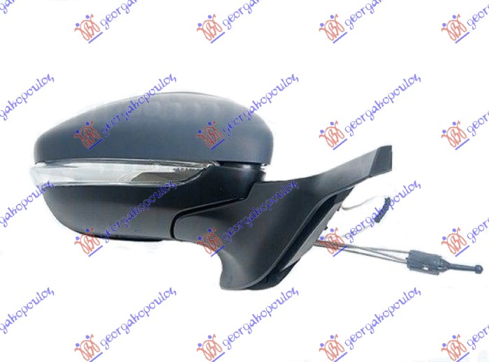 DOOR MIRROR CABLE PRIMED (W/SIDE LAMP & SENSOR) (2pin+2pin) 2018- (CONVEX GLASS)