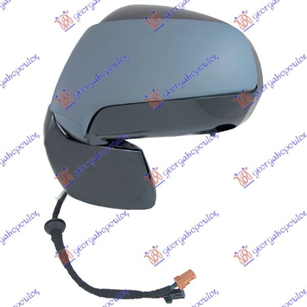 DOOR MIRROR ELECTRICAL HEATED FOLDABLE PRIMED (W/FOOT LAMP) (CONVEX GLASS) (A QUALITY)