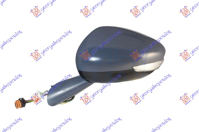 DOOR MIRROR ELECTRIC HEATED PRIMED FOLD.W/MEMORY (W/S.LAMP & F.LAMP) (A QUALITY) (CONVEX GLASS)