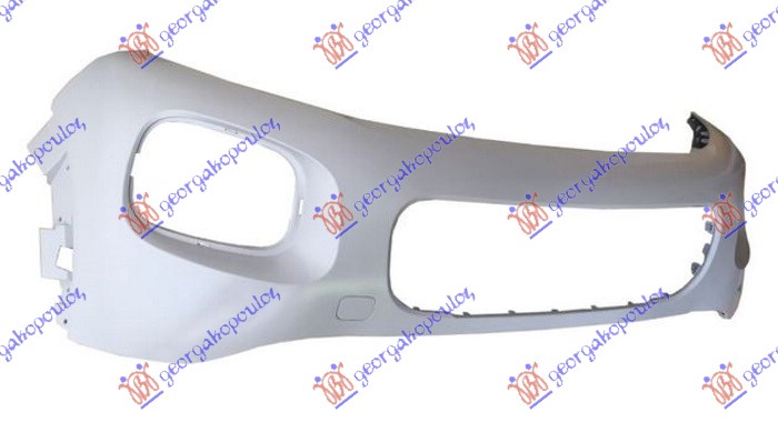 FRONT BUMPER PRIMED (W/DECORATIVE LAMP HOLES) (A QUALITY)