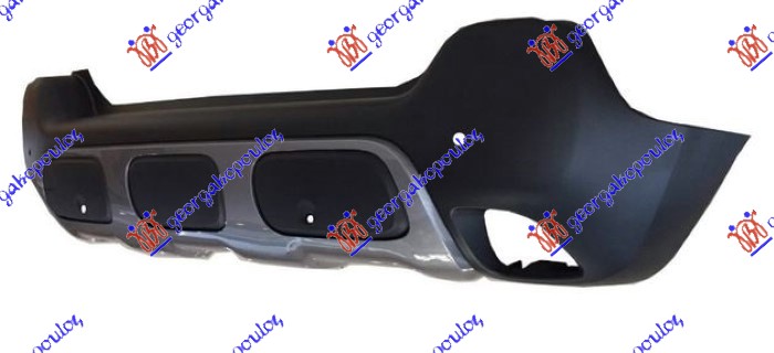 REAR BUMPER LOWER BLACK (W/MOULDING HOLES) (W/4 PDC)