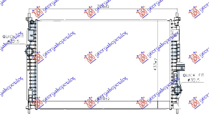 RADIATOR 1.2-1.6 PETROL (HYBRID) - 1.5-1.6-2.0 DIESEL MANUAL/AUTOMATIC (650x433) (VALEO)