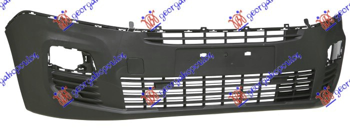 FRONT BUMPER BLACK (W/6 CUTTING MARKS FOR PDC) (A QUALITY)