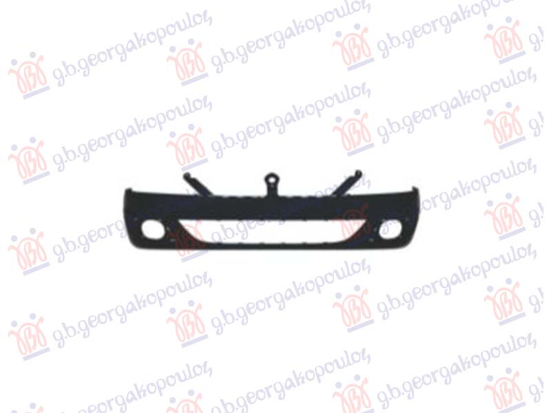 FRONT BUMPER BLACK (W/FOG LAMP HOLES) (A QUALITY)