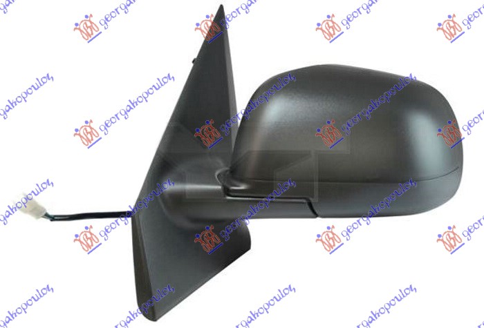DOOR MIRROR ELECTRICAL HEATED BLACK (5 PIN) (CONVEX GLASS)