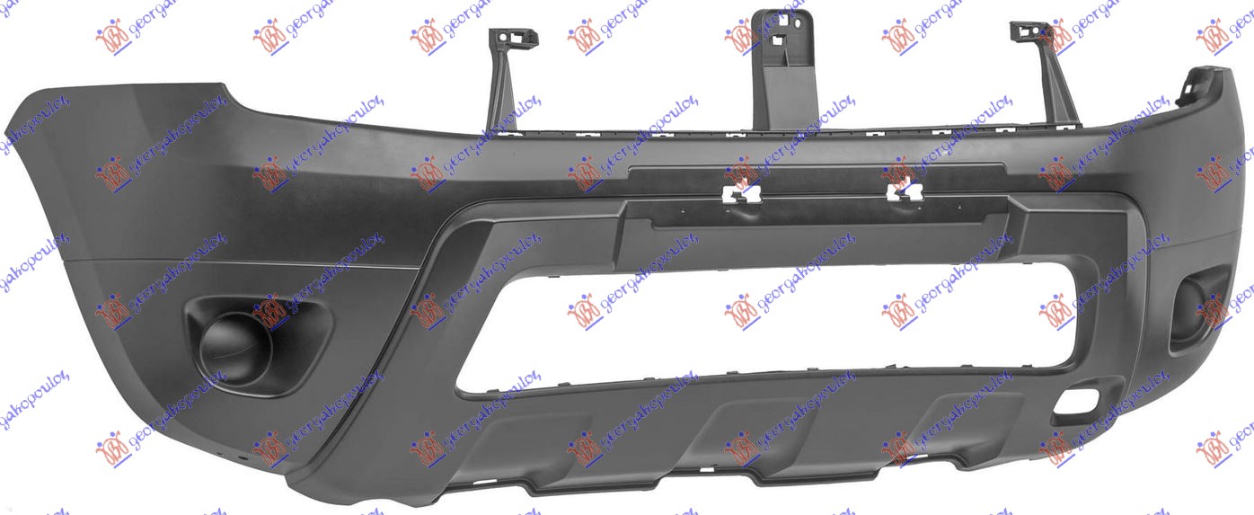 FRONT BUMPER BLACK (W/O FOG LAMP HOLES) (A QUALITY)