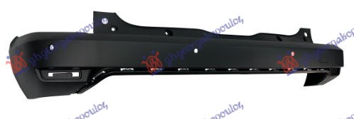 REAR BUMPER CENTER BLACK (WITH 4 SENSOR HOLES)