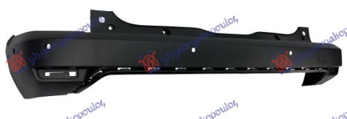 REAR BUMPER CENTER BLACK (WITH 6 SENSOR HOLES)