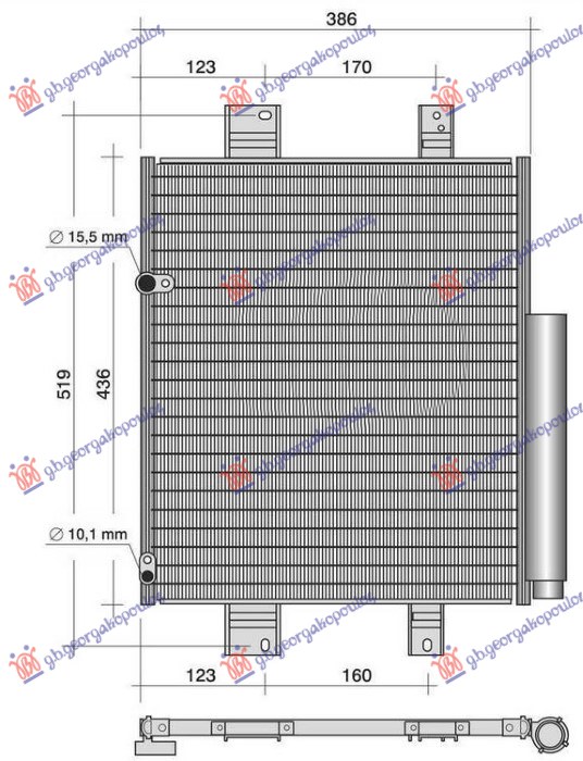 CONDENSER ALL MODEL (385x435x16)