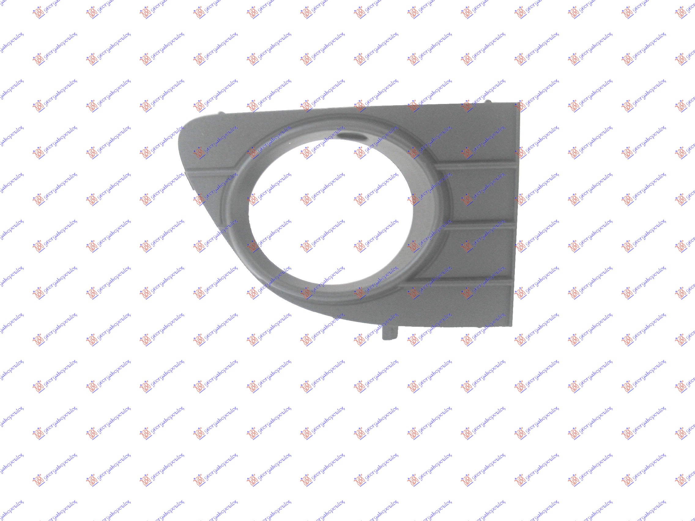 FRONT BUMPER GRILLE (CARBON MET) (W/ FOG LAMP HOLE)