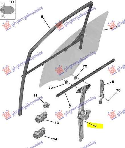 FRONT WINDOW REGULATOR ELECTRICAL (ORIGINAL)