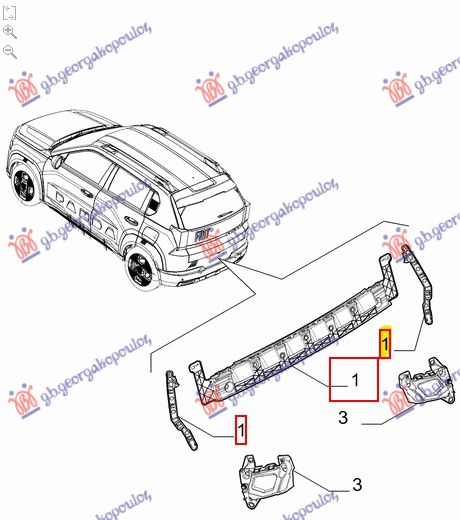REAR BUMPER SIDE BRACKET PLASTIC (ORIGINAL)