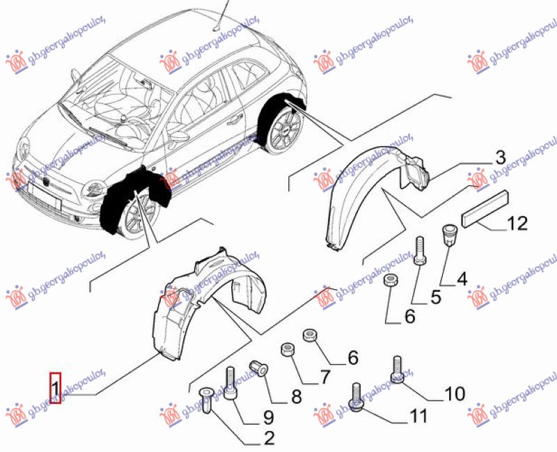 FRONT INNER PLASTIC FENDER (ORIGINAL)