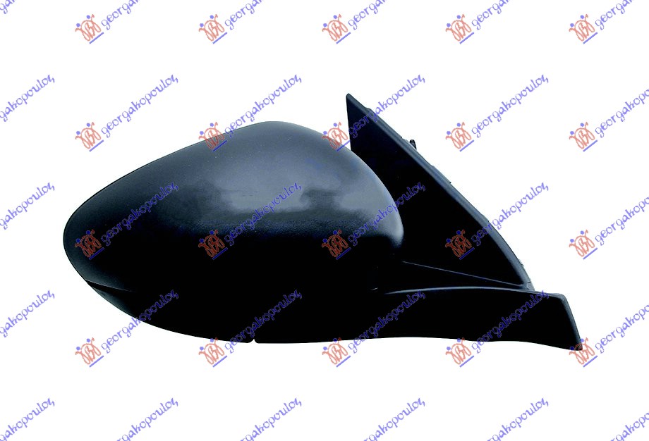 DOOR MIRROR ELECTRICAL HEATED BLACK (W/SENSOR) (CONVEX GLASS)