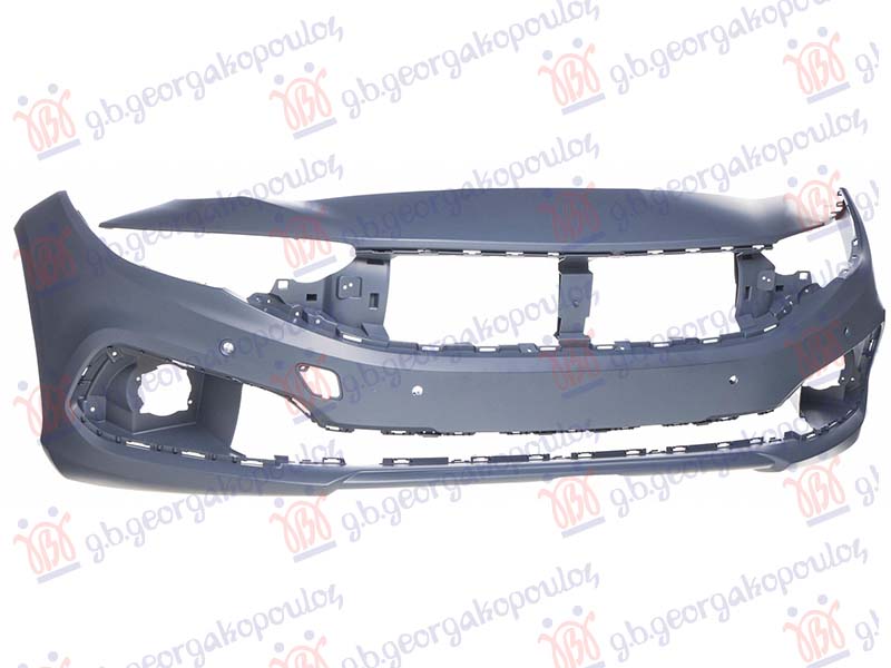 FRONT BUMPER PRIMED (W/REINFORCEMENT) (W/4 PDC HOLES) (A QUALITY)