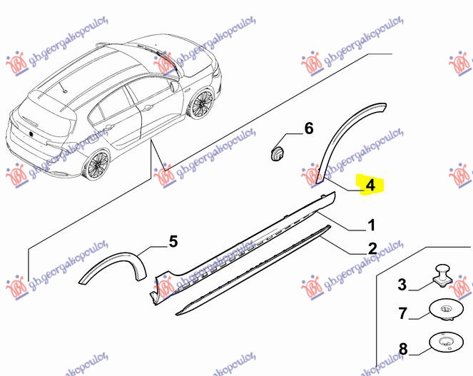 REAR FENDER FLARE (O)
