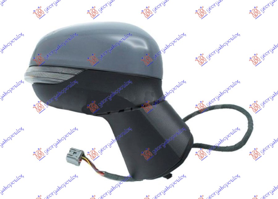 DOOR MIRROR ELECTRICAL HEATED PRIMED (W/SIDE LAMP & BLIS) (8PIN) (CONVEX GLASS)