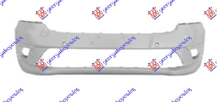 FRONT BUMPER PRIMED (W/FOG LAMP HOLES) (W/4 SENSOR HOLE) (A QUALITY)
