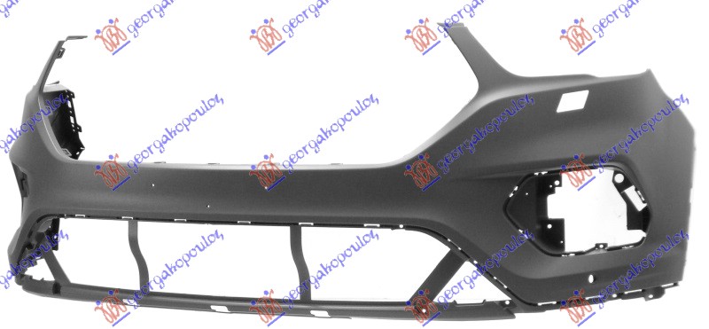 FRONT BUMPER PRIMED (W/2 PDC & WASHER HOLES) (A QUALITY)