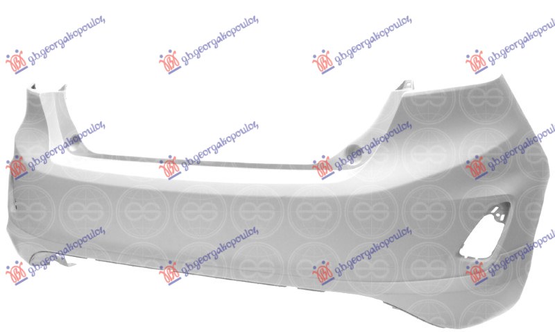 REAR BUMPER PRIMED (ST/ST-LINE) (WITH 4 CUTTING MARKS FOR PDC) (A QUALITY)