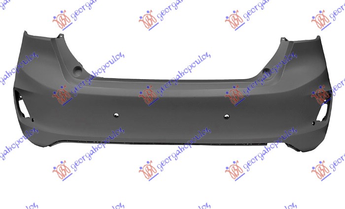REAR BUMPER PRIMED (W/4 PDC) (A QUALITY)
