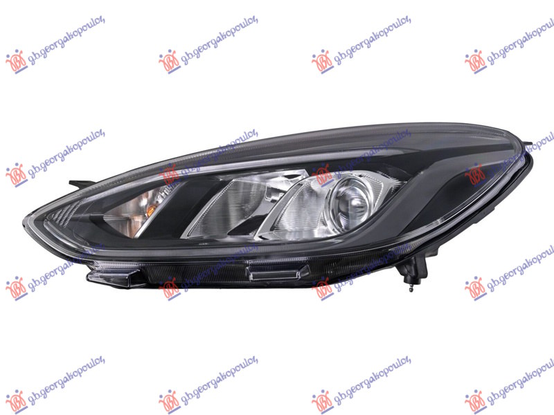 HEAD LAMP ELECTRICAL W/LED DRL GREY (H7/H1, PY21W) (HELLA)