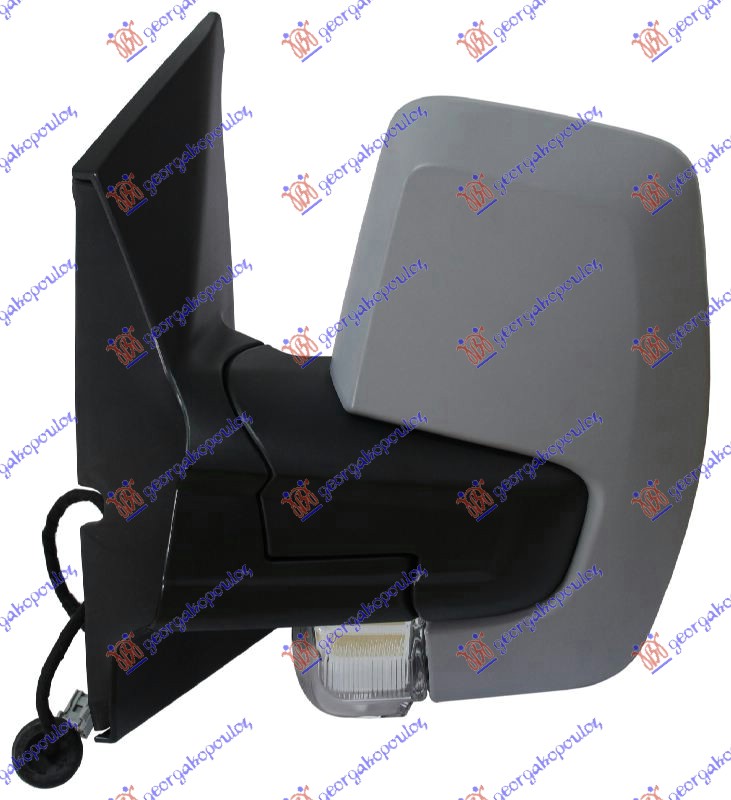 DOOR MIRROR ELECTRICAL HEATED PRIMED (W/SIDE LAMP) (A QUALITY) (CONVEX GLASS)