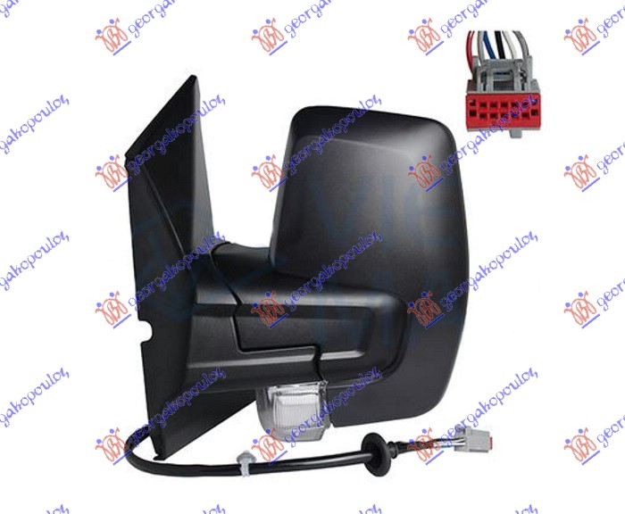 DOOR MIRROR ELECTRICAL HEATED (W/SIDE LAMP) (A QUALITY) (CONVEX GLASS)