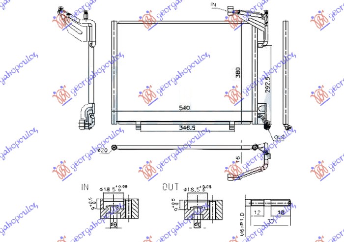 CONDENSER ALL MODEL PETROL (500x350x16)