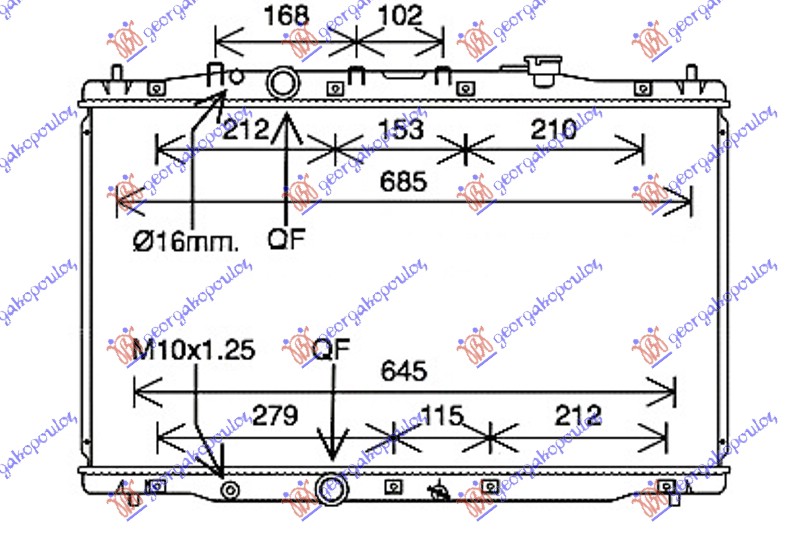 RADIATOR 2.2 i-DTEC DIESEL MANUAL/AUTOMATIC (425x750x26) (KOYO)