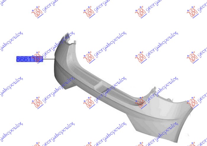 REAR BUMPER UPPER (W/4 PDC) (ORIGINAL)